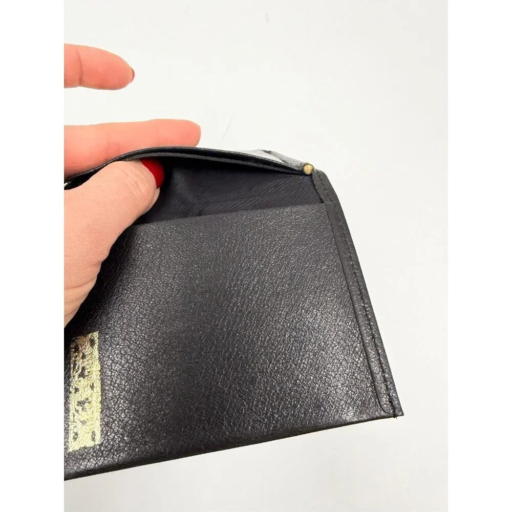 Buxton Genuine Leather Bifold Money Clip Wallet, Black Vintage